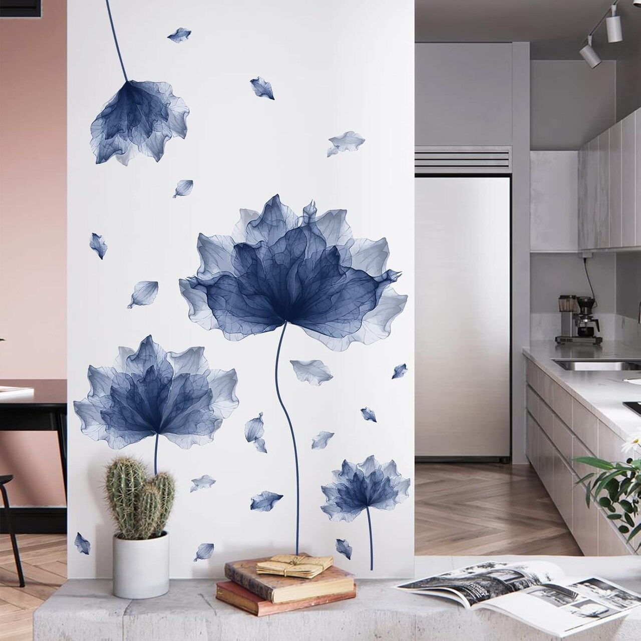 Huge Flower Petal Wall Decals – Removable Floral Stickers for Living Room, Bedroom, Bathroom & Office